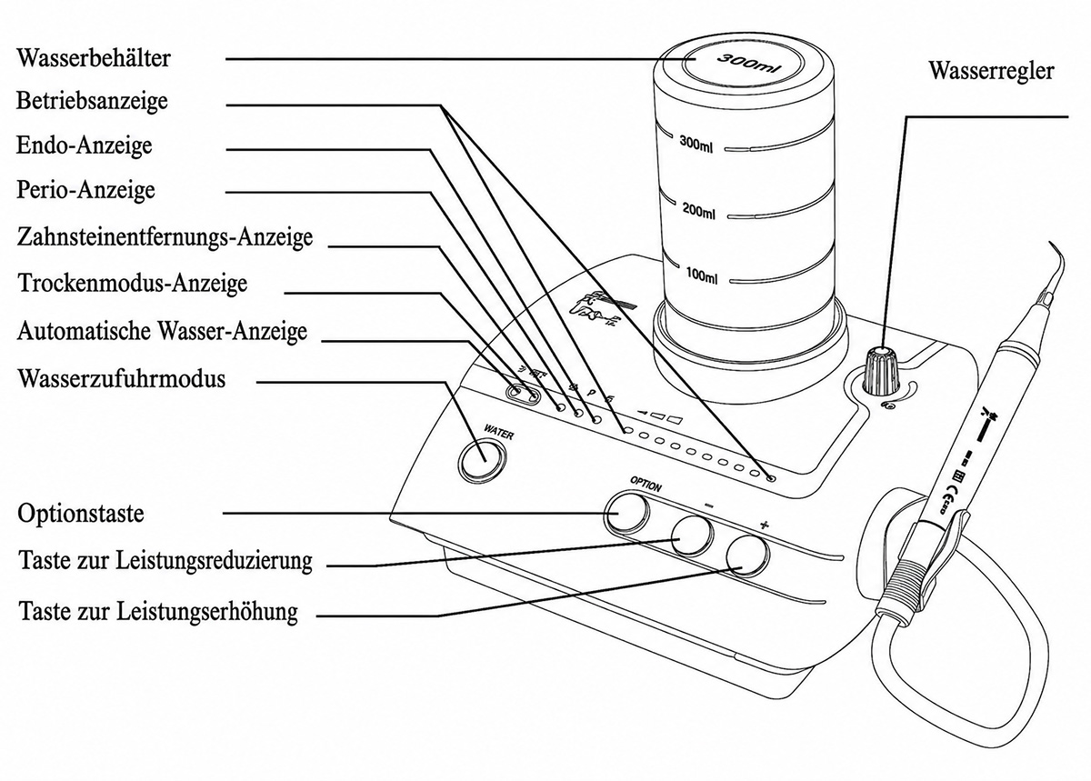 Woodpecker&reg; UDS-E Ultraschall Piezo Scaler